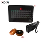 Waiter Paging System Ycall Table Call Bell Buttons Customer Calling To Waiters 100- 200M Remote Buzzer(1 display+25 call button)
