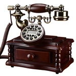 Vintage Old Fashioned Telephone with Dual Ringtones, Drawer, Caller ID, Handsfree, Backlit, Button Dial Corded Phone Landline
