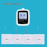 Wireless Paging System 1 Watch Receiver + 4 Antenna Long Distance Button Transmitter For Nurse Call Hospital Equipment