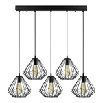 Czarna lampa wisząca z metalowym kloszem Diamond – Opviq lights