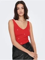 Red patterned tank top JDY Nanna - Women's