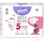 BELLA Baby Happy Soft&Delicate Size 5 Junior jednorazové plienky 11-18 kg 38 ks BELLA Baby Happy Soft&Delicate Size 5 Junior jednorazové plienky 11-18 kg 38 ks
