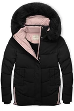 Zimní dětská bunda černá/růžová