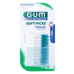 G.U.M Soft-Picks +Fluoride dentálne špáradlá large 40 ks