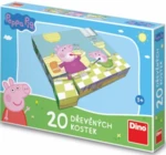 Dřevěné kostky Peppa Pig: Veselý den – 20 kostek