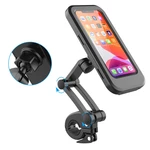 Universal Folding Motorcycle Phone Holder 360° Rotatable Waterproof Bike Handlebar Magnet Case Stand For 6.7inch Mobile