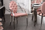 Chesterfield jídelní židle ZETHOS Dekorhome Růžová,Chesterfield jídelní židle ZETHOS Dekorhome Růžová