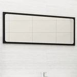 Bathroom Mirror Black 35.4"x0.6"x14.6" Chipboard