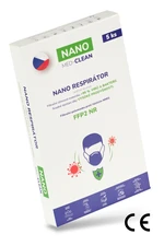 5x FFP2 respirátor NANO MED.CLEAN - B86/telová f00027