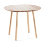 Prírodný jedálenský stôl z masívu EMKO Naïve, ⌀ 90 cm