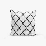 Čierno-biela obliečka na vankúš s prímesou bavlny Minimalist Cushion Covers Black White Ogea, 45 × 45 cm