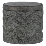 Sivý ručne maľovaný keramický úložný box Wenko Mantua, ⌀ 10,3 cm