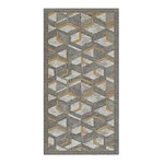 Sivo-zlatý behúň Floorita Hypnotik, 55 x 140 cm
