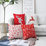 Súprava 4 vianočných žinylkových obliečok na vankúš Minimalist Cushion Covers Christmas Reindeer, 55 x 55 cm