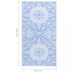 Venkovní koberec PP modrá Dekorhome 120x180 cm,Venkovní koberec PP modrá Dekorhome 120x180 cm