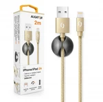 Datový kabel ALIGATOR PREMIUM 2A, Lightning 2m, zlatá