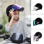 BIKIGHT Breathable Riding Helmet With Lenses Motorcycle Biker Goggles Windshield Protector Adjustable Outdoor Cycling Bi