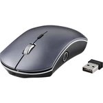 Renkforce RF-WM-350 #####Kabellose Maus Bluetooth®, bezdrôtový optická sivočierna 7 null 1600 dpi je možné znovu nabíjať