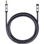 jack audio predlžovací kábel [1x jack zástrčka 3,5 mm - 1x jack zásuvka 3,5 mm] 3.00 m čierna pozlátené kontakty Oehlbac