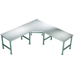 Manuflex AU0039.0001 Spojovací prvok päťuholník UNIVERSAL s dekoračnou doskou z PVC, pre hĺbku stola = 600 mm  Farba: si