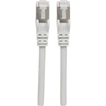 Intellinet 317191 RJ45 sieťové káble, prepojovacie káble CAT 6A S/FTP 3.00 m sivá fóliové tienenie, tienenie pletivom, b