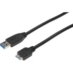 USB 3.0 prepojovací kábel [1x USB 3.0 zástrčka A - 1x micro USB 3.0 zástrčka B] 1.00 m čierna  Digitus