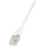 LogiLink CP2031U RJ45 sieťové káble, prepojovacie káble CAT 6 U/UTP 1.00 m biela s ochranou 1 ks