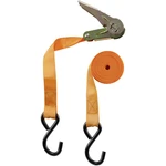 TOOLCRAFT 2270444 dvojdielny upínací popruh Priväzovacie únosnosť napriamo (LC)=250 daN (d x š) 5 m x 25 mm račňová prac