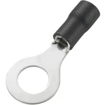 TRU COMPONENTS 738350 guľaté káblové oko  Prierez=4 mm² Ø otvoru=8.4 mm čiastočne izolované čierna 50 ks