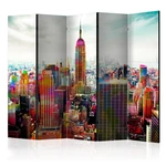 Paraván Colors of New York City Dekorhome 225x172 cm (5-dílný),Paraván Colors of New York City Dekorhome 225x172 cm (5-dílný)
