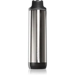 HidrateSpark Steel chytrá láhev s brčkem barva Stainless 620 ml