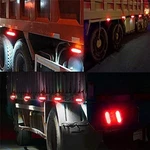 Red 24V 20 LED Oval Marker Side Lights Trailer Truck Lorry Indicator Signal Lamps