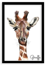 Plakát v rámu, Giraffe - černý rámeček, 20x30 cm