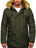 Geacă de iarnă parka verde Bolf 1795