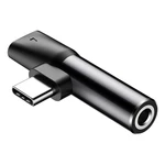 Redukcia WG USB-C/3,5 mm Jack (7673) čierna redukcia pre smartfóny Xiaomi a Huawei • konektory USB-C/USB-C + 3,5 mm jack • pripojenie nabíjačky a slúc