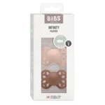 BIBS Infinity symetrické dudlíky ze silikonu, velikost 1, Blush / Woodchuck 2 ks BIBS Infinity symetrické dudlíky ze silikonu, velikost 1, Blush / Woodchuck 2 ks
