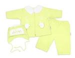 Baby Nellys Kabátek, čepička a kalhoty ®- zelená, vel. 68