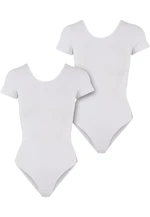 Women's Organic Stretch Jersey Body - 2-Pack White+White