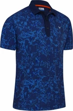 Callaway Mens All Over Abstract Camo Printed Polo Navy Blazer S Polo košeľa