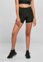 Women's Recycled High Waist Cycle Hot Pants Black