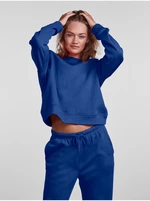 Navy Blue Basic Sweatshirt Pieces Chilli - Women