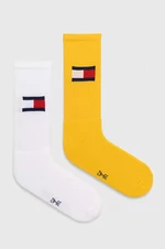 Ponožky Tommy Jeans 2-pak žltá farba, 701228222,