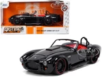 1965 Shelby Cobra 427 S/C Black with Matt Black and Red Stripes and Red Interior "Bigtime Muscle" Series 1/24 Diecast Model Car by Jada