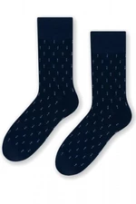 Steven 056 205 vzor tmavě modré Pánské ponožky 42/44 tmavě modrá