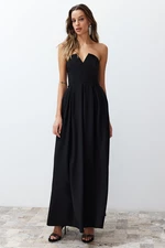 Trendyol Black Woven Long Evening Dress