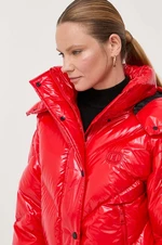 Péřová bunda Karl Lagerfeld dámská, červená barva, zimní