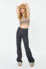 Trendyol Black More Sustainable High Waist Wide Leg Jeans