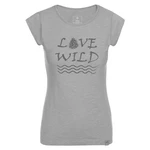 Women's cotton T-shirt KILPI FLORI-W light gray