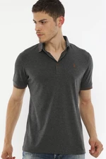T8586 DEWBERRY MEN'S POLO NECK T-SHIRT-BLACK
