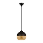 Lampa wisząca w czarno-żółtym kolorze ze szklanym kloszem ø 20 cm Camini – Opviq lights